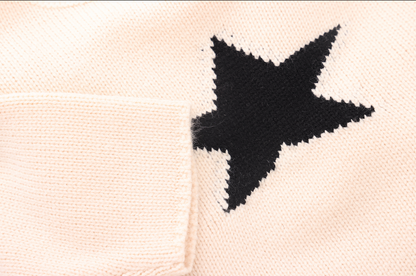 NEW!! Cropped Neutral Star Sweater