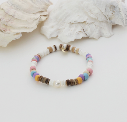 Puka Shell Ocean Breeze BRACELET RainboW