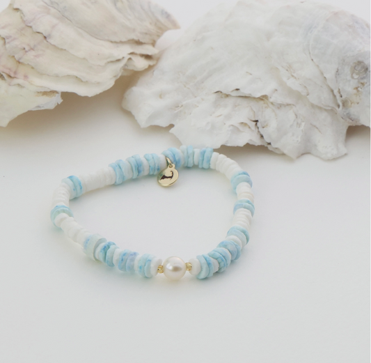Puka Shell Ocean Breeze BRACELET Sky