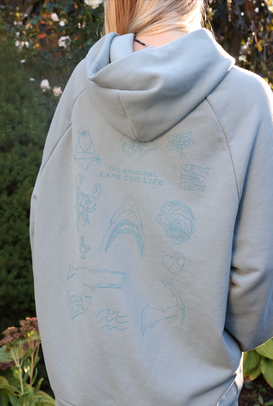 NEW!! CC4Life Cape Icon Hoodie heavy Weight Dusty Aqua
