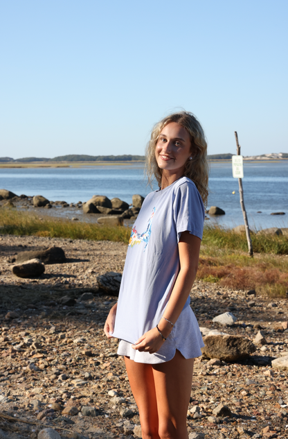 New!! Abstract Cape Cod Map Heavy Weight Tee