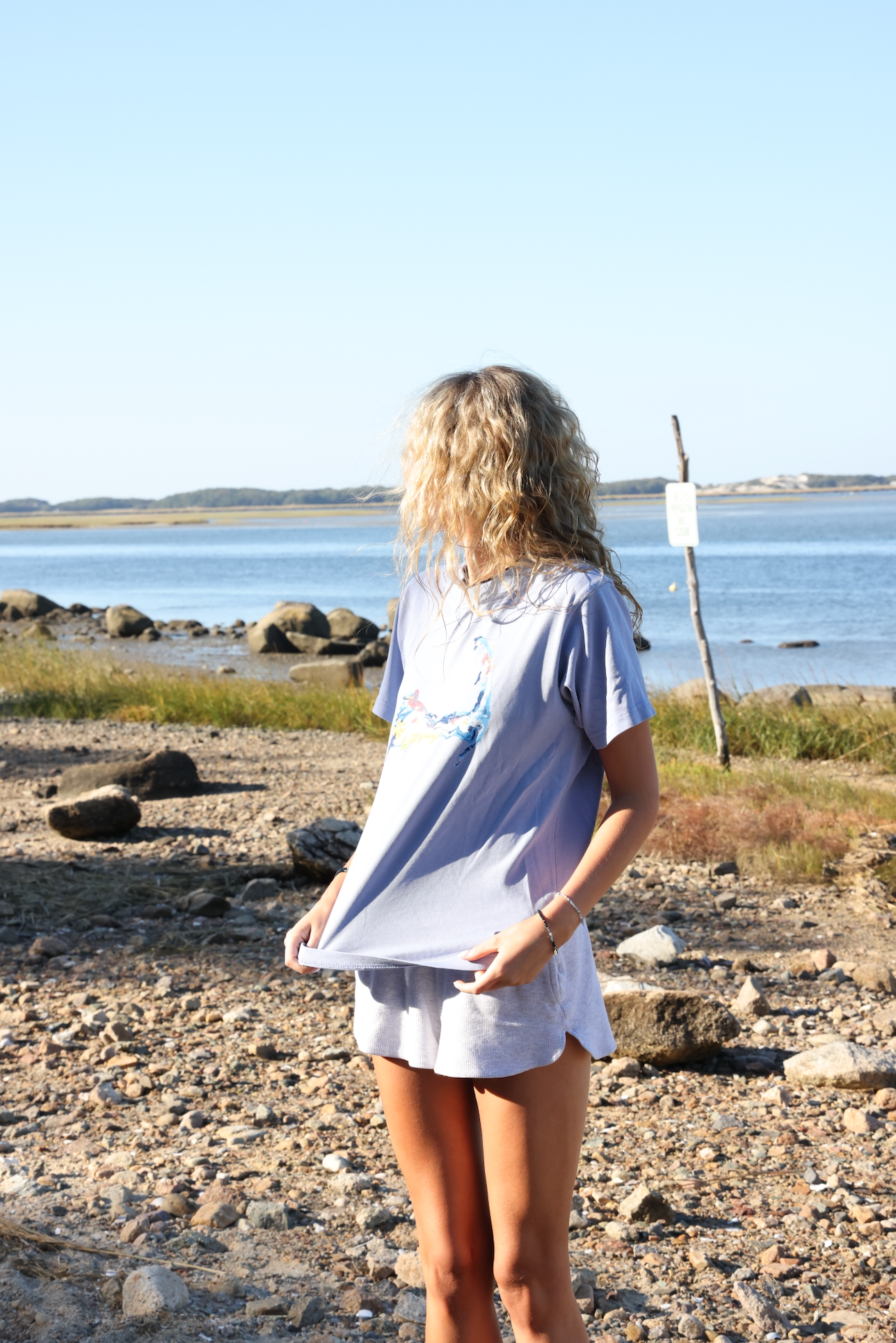 New!! Abstract Cape Cod Map Heavy Weight Tee