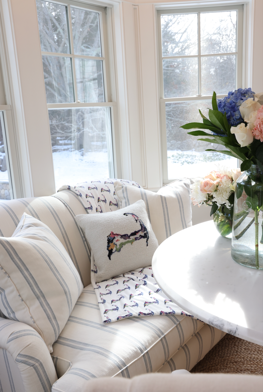 Cape Cod Fuzzy Throw Blanket