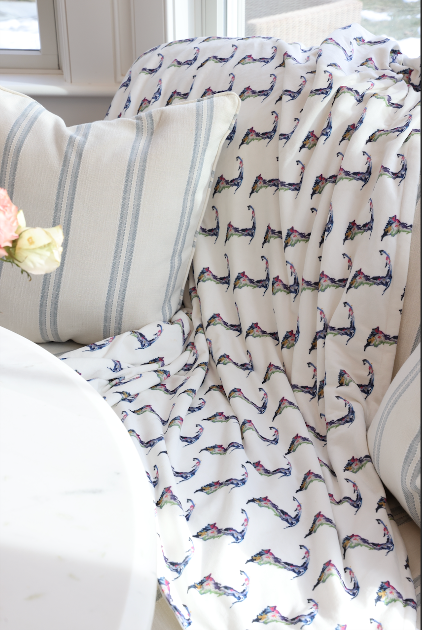 Cape Cod Fuzzy Throw Blanket