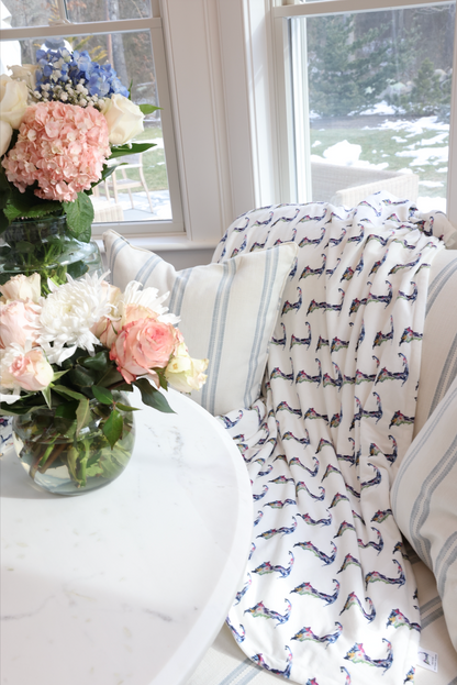 Cape Cod Fuzzy Throw Blanket