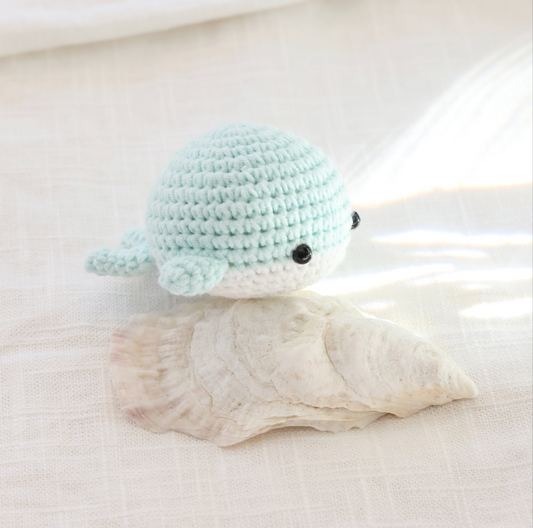 Handmade Rescue Blue Whale Tail Crochet Critters