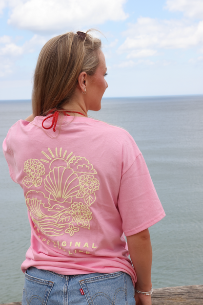 Pink Puff Shell Hydrangea Tee