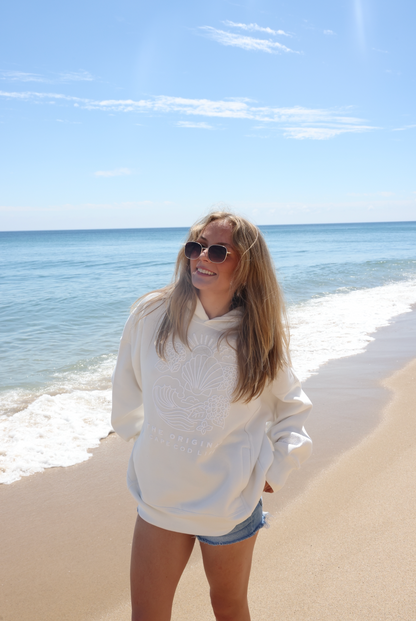 Cape Cod Puff Hoodie White Full Length