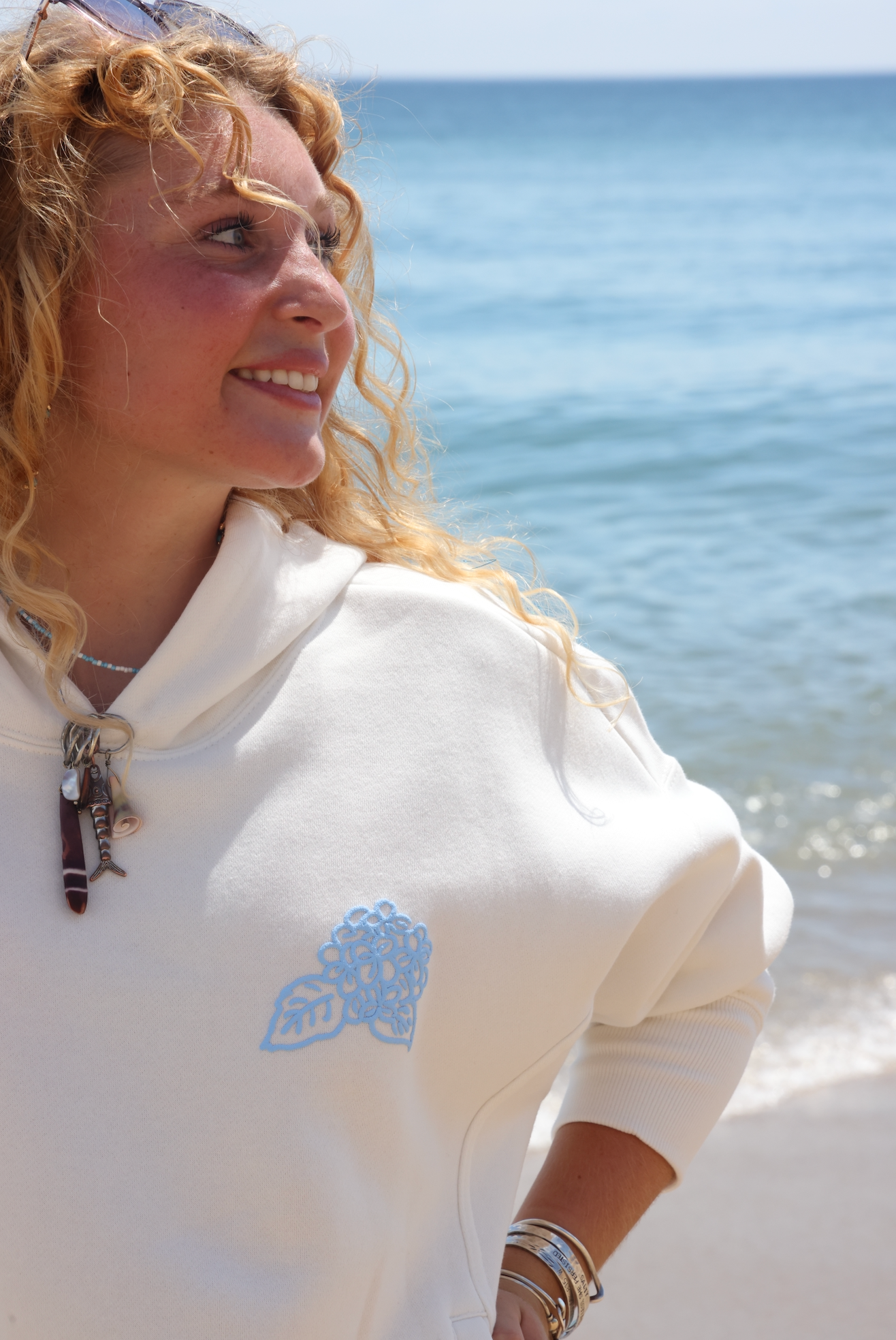 Cape Cod Puff Hoodie Blue Full Length