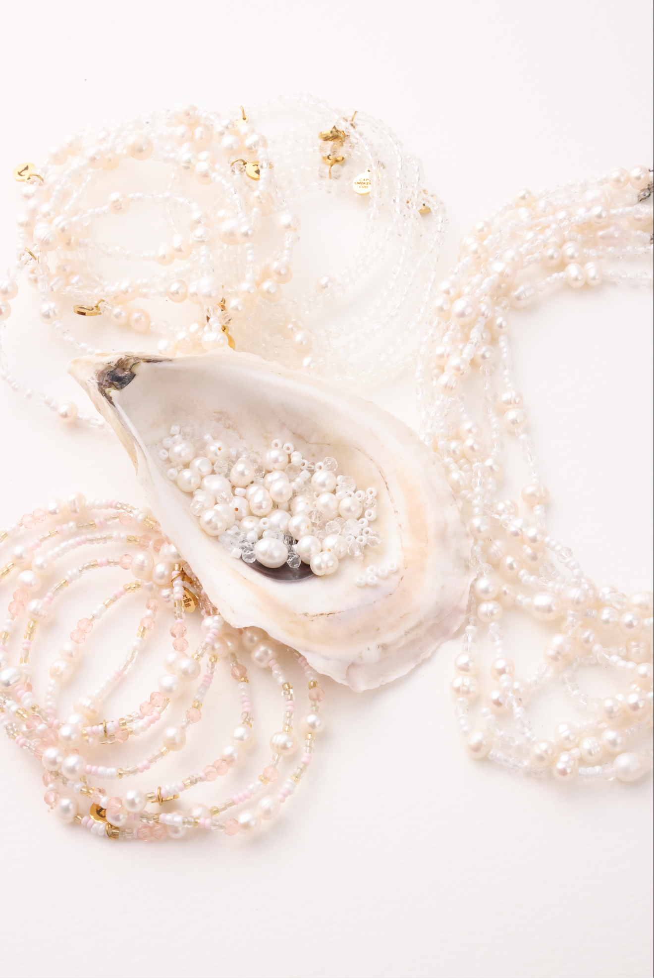 Pink Cloud 9 Pearl Beach Bead Bracelet