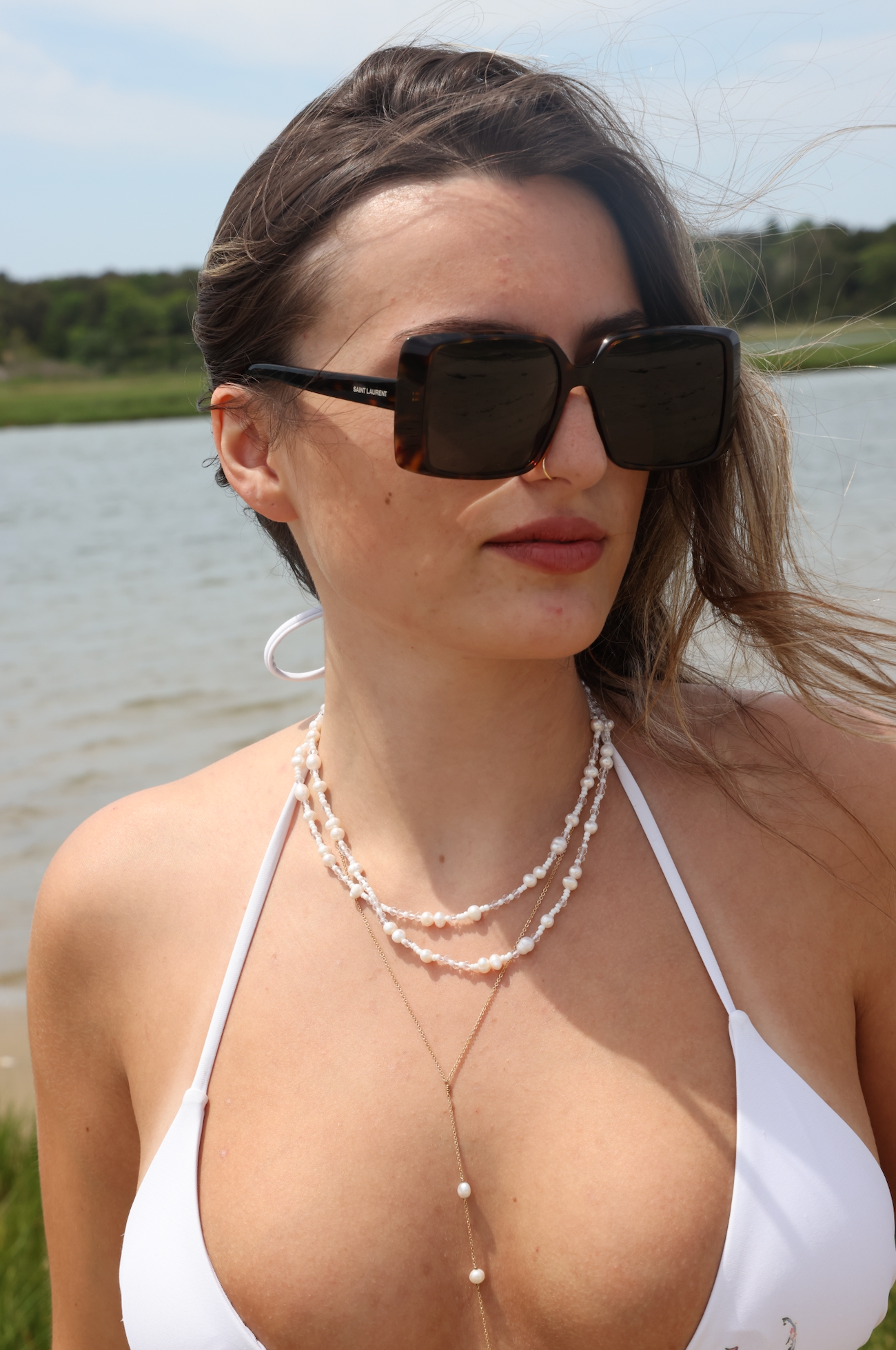 Cloud 9 Pearl Beach Bead Choker