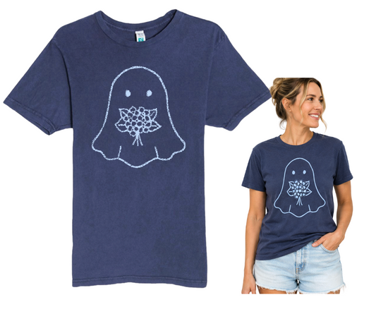 Ghosty Hydrangea Tee Single Silk Screen - COMING SOON