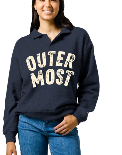 Outermost Navy Collar Pullover