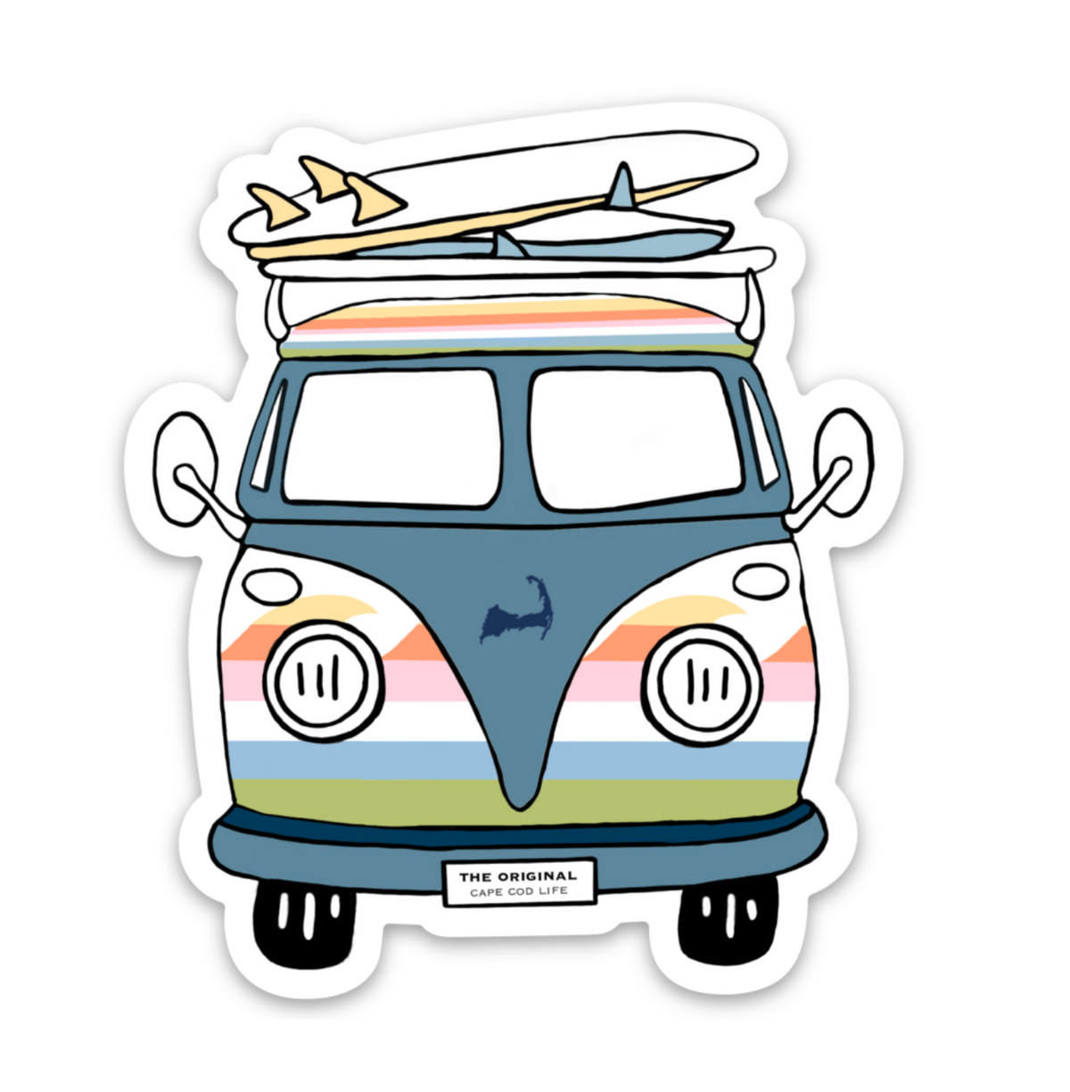 Cape Cod Sticker Map Cape Cod Sunset Sticker Collection – Cape Cod Chokers