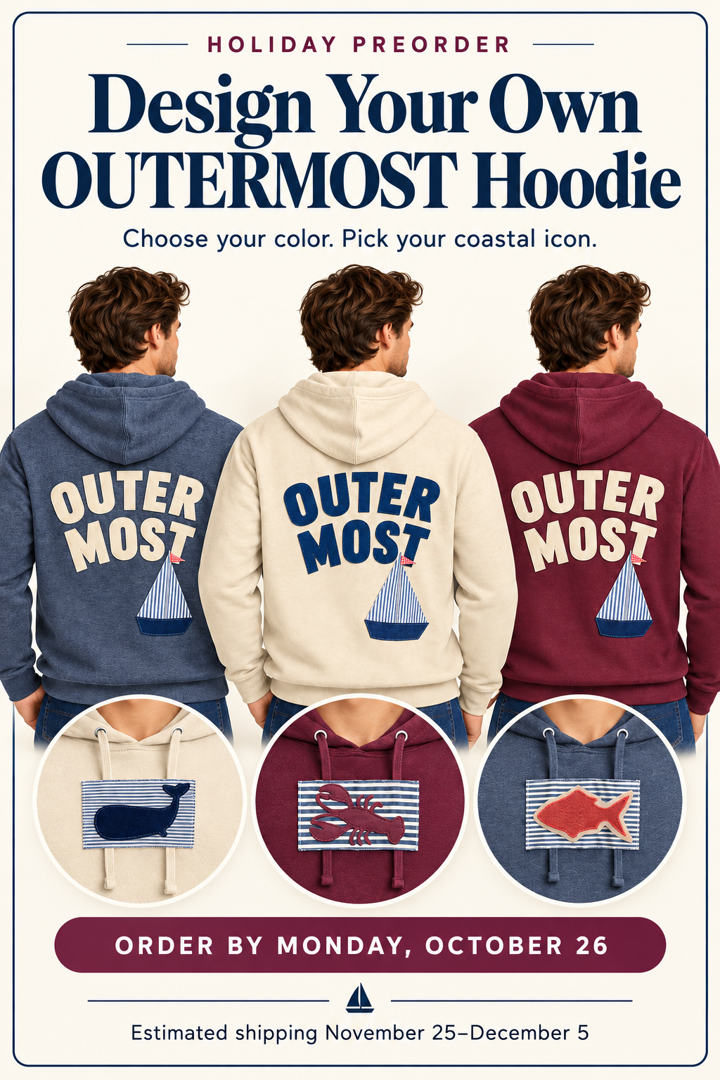 OUTERMOST Design Your Own Hoodie | Holiday Preorder by Adriana
