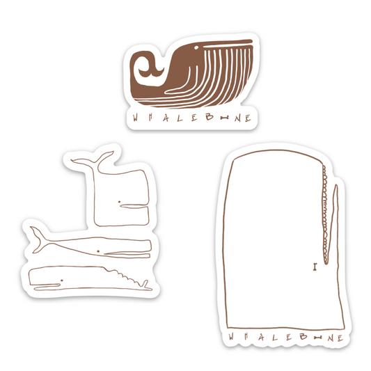 Chocolate  Whimsical Whale whaleBONE Stickers