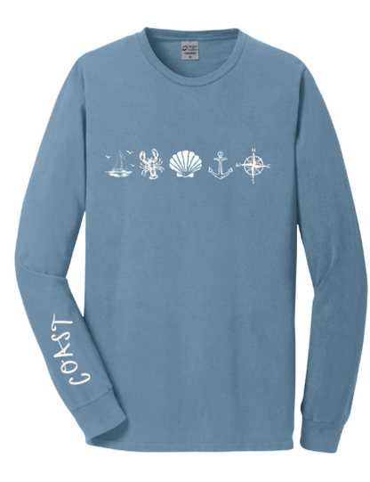 East Coast Long Sleeve Tee Mist