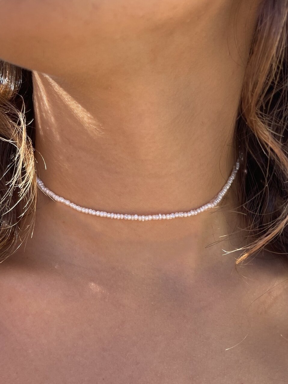 Itty Bitty Tiny Seed Pearl Choker