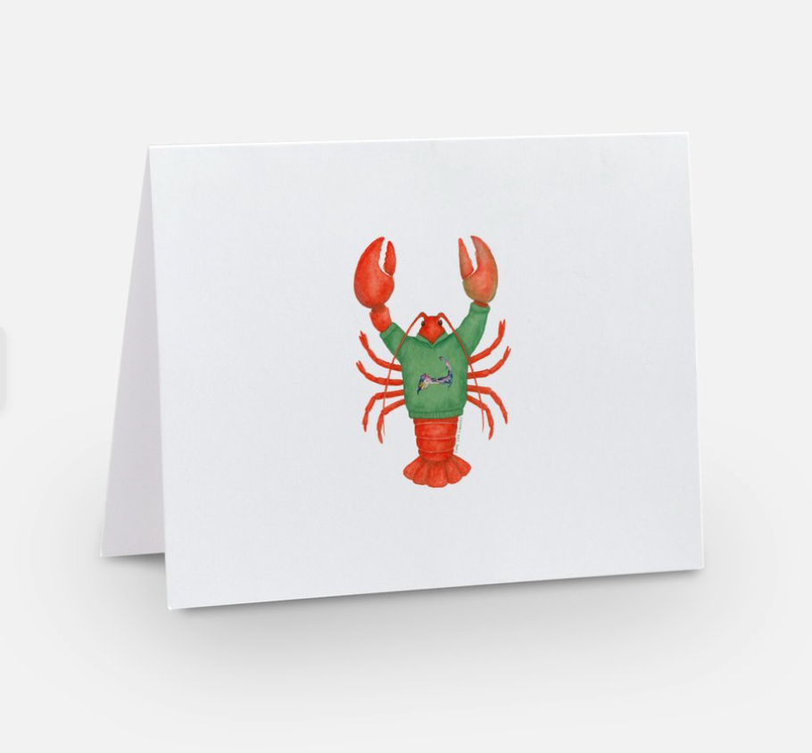 NEW!! Cozy Cape Cod Lobster Note Cards
