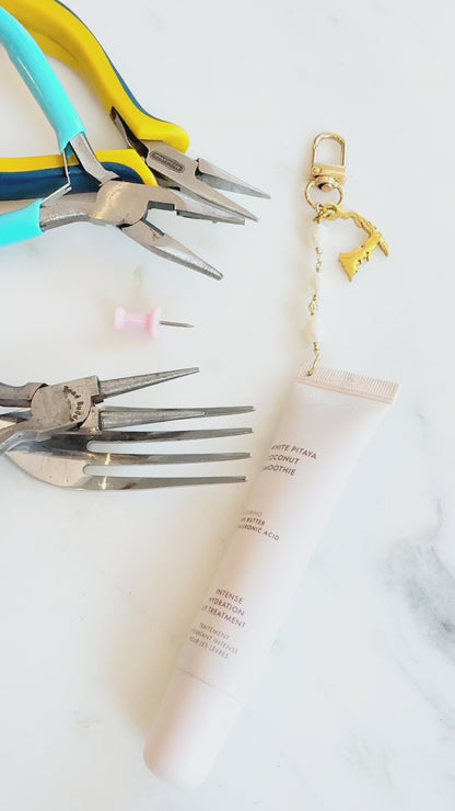 NEW!! Lip Gloss + Pearl Chain White Pitaya Coconut