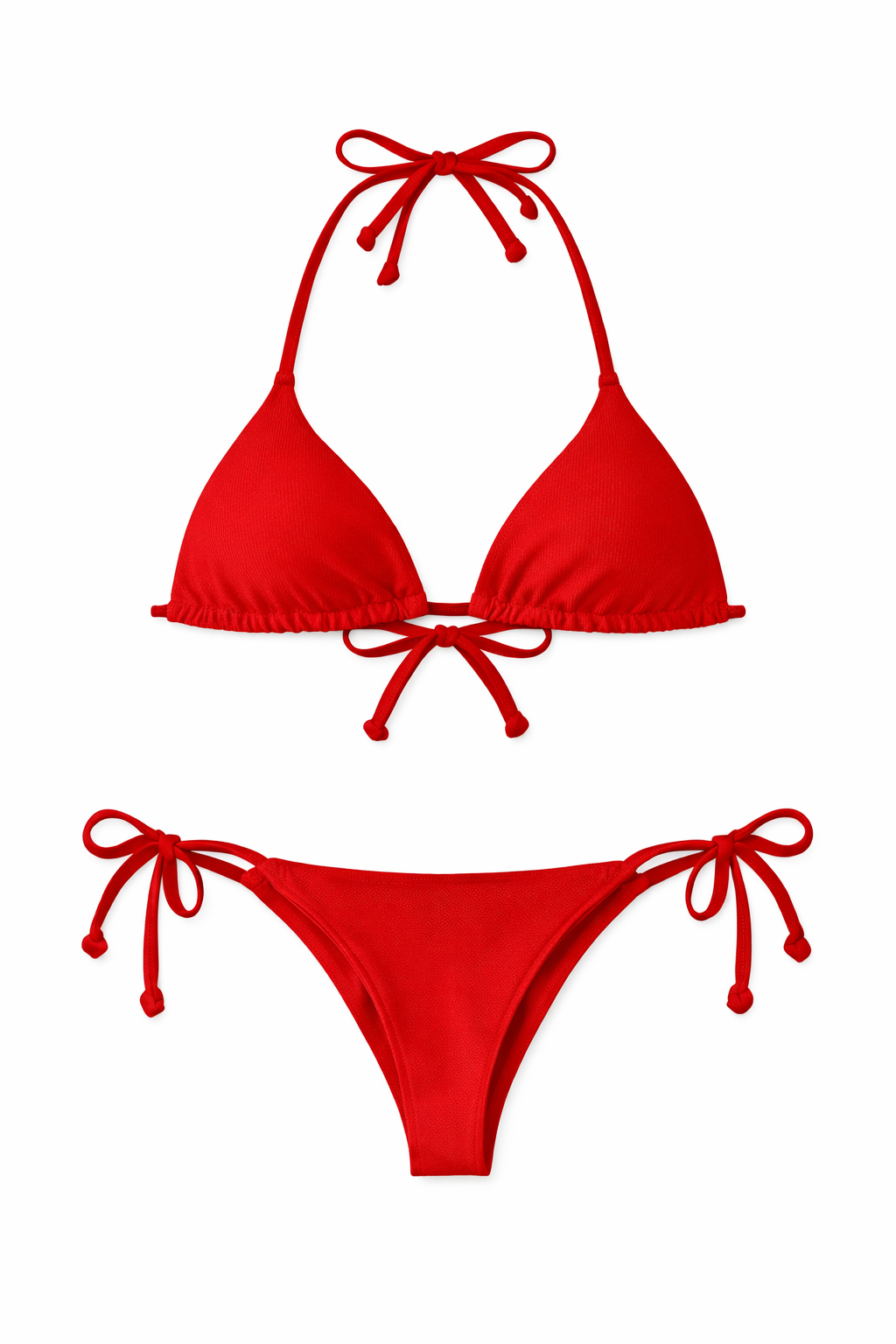 Coastal America Reversible Bikini Top Red