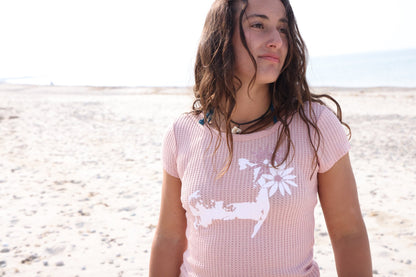 Cape Cod Daisy Bamboo Waffle Tee